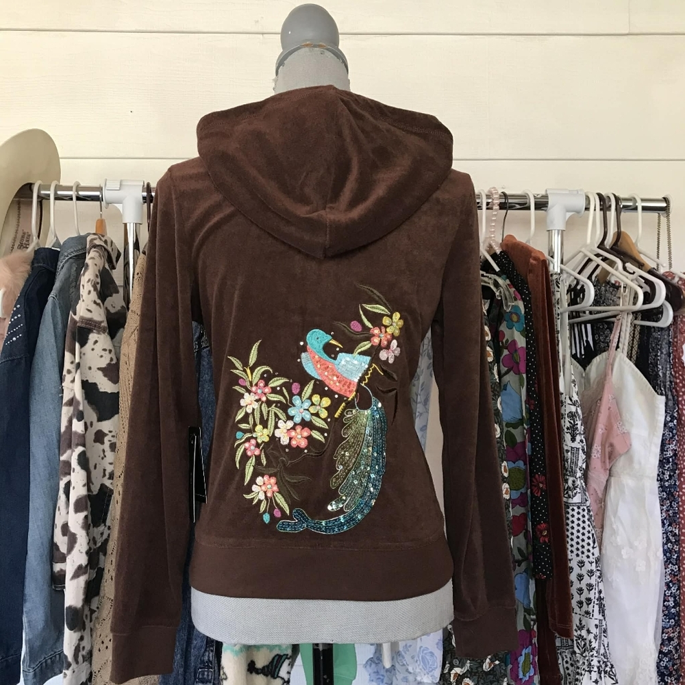 BCBGMaxAzria Velevet patched hoodie